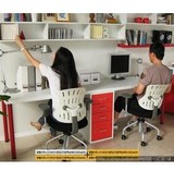 特价加厚简约双人电脑桌+书架组合台式桌家用书桌书柜书橱办公桌