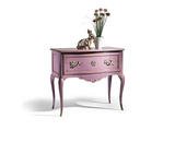 特价美式乡村复古做旧欧式意大利法式实木粉红色床头柜婚床