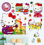 hellokitty可爱卡通KT猫咪立体墙贴纸儿童房卧室幼儿园玻璃贴画