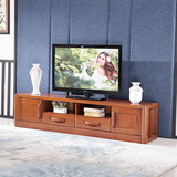 全胡桃木实木电视柜中式组合客厅电视柜2米2.2米视听柜电视机柜