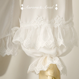[AA lolita fashion] 牧鹅姑娘 蕾丝花边雪纺长袖衬衫衣 现货