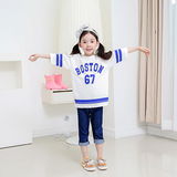娜维莉品牌童装夏季韩版可爱卡通中大童纯棉短袖女童t恤打底衫