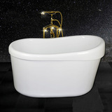 浴缸亚克力 独立式浴盆泡澡桶双层保温适合泡澡1.2-1.4米普通浴缸