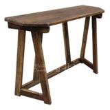 原木餐桌北欧折叠桌纯实木 小户型饭桌子 老榆木门板家具仿古做旧