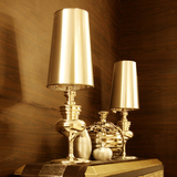 碧得森 现代简约欧式创意设计灯具 客厅卧室书房卫士台灯金色