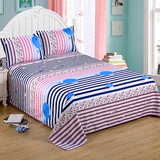 床单单件夏季韩式简约斜纹双人1.5m1.8m米床 简约棉布被单不掉色