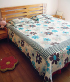 梵高田园纯棉床盖床罩全棉布艺床垫床单夏凉被子绗缝被三件套