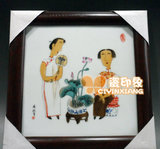 景德镇瓷板画 手绘马小娟仕女瓷版画 江南的味道 家居装饰