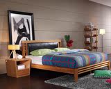 现代简约小户型实木床1.8米 成人软靠床 中式大婚床 1.5m双人床