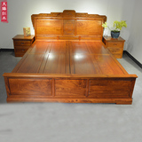 天赐 缅甸花梨1.8米双人床 大果紫檀中式古典红木床 现代简约婚床