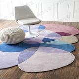 欧式现代圆形简约个性样板间地毯客厅茶几垫沙发地毯卧室床边定制