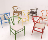 美式复古餐椅创意Y椅咖啡厅椅休闲铁艺牛角椅酒店办公椅