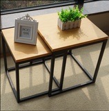 创意 实木正方形小茶几 沙发边几 卧室角几 简约小方桌阳台咖啡桌