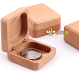 婴幼儿纪念品 木制宝宝牙盒 迷你榉木乳牙保存盒 小巧可爱-必收品