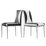 简一家具 皮艺现代餐椅时尚简约餐桌椅子凳子 不锈钢环保软皮餐椅