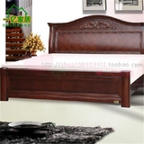 高档欧式全实木床1.5米1.8米橡木床双人床中式家具高箱储物婚床
