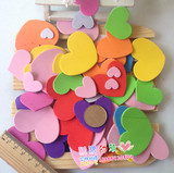 幼儿园教室布置装饰品材料贴画*EVA爱心红桃心贴图*泡沫心形图案