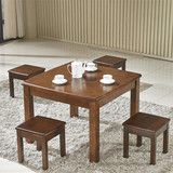 纯实木方桌方凳90公分正方形桌子小户型茶桌餐桌牌桌儿童桌矮桌