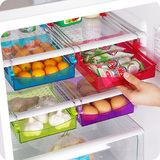 冰箱保鲜隔板层收纳架多用抽屉式塑料置物架厨房用品置物架储物架