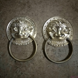 特价古典铜配件 仿古纯铜铜雕兽头拉手中式大门装饰虎头狮子头8cm