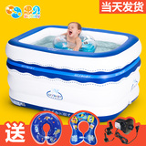 思贝 方形充气婴儿游泳池 宝宝家庭加厚游泳桶 婴幼儿童海洋球池