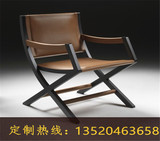 艾维尔意大利家具单人椅后现代单人椅真皮椅休闲沙发布艺单位沙发