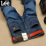 Lgnace Lee男士牛仔裤春夏季直筒男裤修身青年薄款休闲男装长裤子