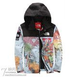 【柒月正品】Supreme TNF联名 3M反光国旗世界地图风衣外套冲锋衣