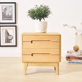 整装实木床头柜子组合现代简约原木床边柜橡木小户型客厅家具