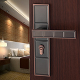 简约高档红古铜中式门锁室内门锁卧室房门锁三件套装实木门锁家用