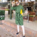 2016代购秋冬新款韩版中长款灯笼袖立领女士风衣宽松大码工装外套