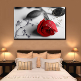 客厅现代无框画餐厅单联挂画卧室床头单幅装饰画走廊墙壁画玫瑰花