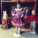 出口 美国 1993年出品陶瓷 古董娃娃女孩 库存老货特价懂的入