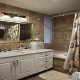 欧美式浴室柜组合大理石洗脸盆定做橡木卫浴吊柜洗脸洗漱台面盆柜