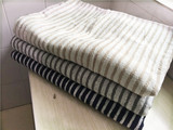 外贸日本尾单 Muji纯棉条纹环保单人学生毛巾被空调毯无印良品