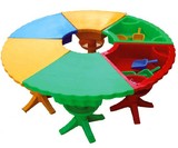 儿童拼桌沙滩游戏桌塑料沙水桌组合套6片幼儿园沙盘游戏桌批发