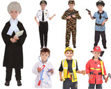 万圣节消防服儿童节服装 警察律师飞行员医生工人儿童角色扮演服