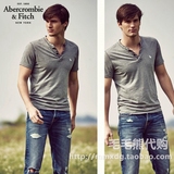 AF美国正品代购Abercrombie Fitch男新款亨利短袖T恤TEE特价现货
