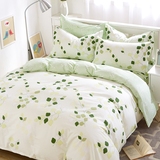 床上用品四件套全棉简约斜纹100%纯棉被套床单1.8m1.5床双人夏季