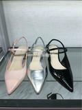CHARLES&KEITH新加坡代购CK1-60900031漆皮尖头后镂空女式单鞋