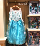 香港迪士尼代购 冰雪奇缘 alsa艾莎短袖连衣裙 聚会场景服装
