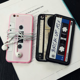 复古仿真磁带原创意苹果6 粉色磁带卡带iphone6s/6Plus手机壳软壳