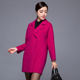 2016秋冬季新款韩版气质双面羊绒大衣女高端正品中长款毛呢子外套