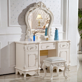 梳妆台欧式桌简约小户型公主迷你板式组合白色烤漆多功能卧室妆台