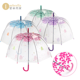 学生雨伞拱形蘑菇伞公主伞 创意透明韩国折叠小清新 长柄女生雨伞