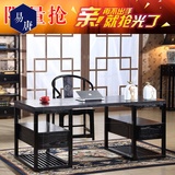新中式简约电脑桌 禅意写字台书桌椅 实木办公桌茶桌设计师家具