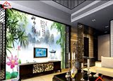 定制3D立体电视背景墙墙纸中式大型山水画竹子壁纸壁画影视墙布
