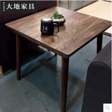 美式实木小方桌子正方形餐桌现代简约日式茶几酒吧洽谈咖啡桌