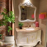 欧式浴室柜组合仿古卫浴镜柜落地红橡木台盆柜卫生间洗手洗漱洁具