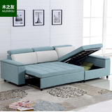 现代多功能布艺沙发床可拆洗储物两用小户型客厅抽拉可折叠沙发床